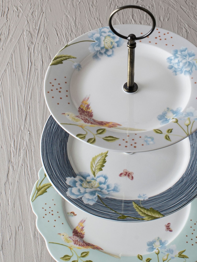 Laura Ashley Green Heritage Collectables 3 Tier Cake Stand - Image 2 of 3