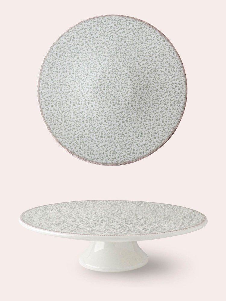 Laura Ashley White Wild Cleamatis Cake Stand - Image 3 of 3