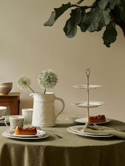 Laura Ashley Green Wild Clematis Collectables 3 Tier Cake Stand - Image 1 of 3