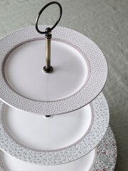 Laura Ashley Green Wild Clematis Collectables 3 Tier Cake Stand - Image 2 of 3