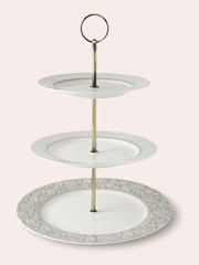 Laura Ashley Green Wild Clematis Collectables 3 Tier Cake Stand - Image 3 of 3