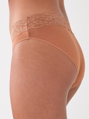 Caramel Nude High Leg Lace Knickers 4 Pack - Image 5 of 9