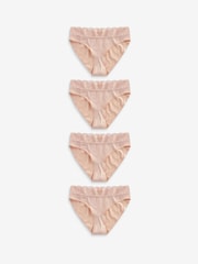 Blush Pink High Leg Lace Knickers 4 Pack - Image 1 of 5