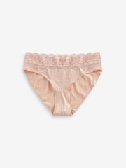 Blush Pink High Leg Lace Knickers 4 Pack - Image 2 of 5
