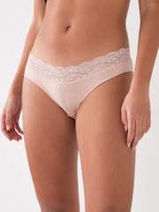 Blush Pink High Leg Lace Knickers 4 Pack - Image 3 of 5