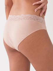 Blush Pink High Leg Lace Knickers 4 Pack - Image 4 of 5
