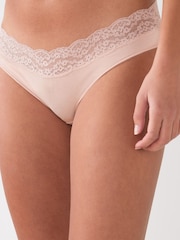 Blush Pink High Leg Lace Knickers 4 Pack - Image 5 of 5