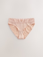 Blush Pink High Leg Lace Knickers 4 Pack - Image 8 of 8