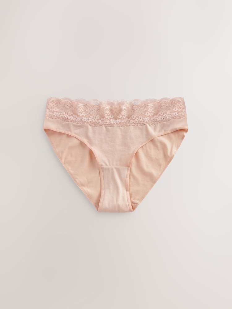 Blush Pink High Leg Lace Knickers 4 Pack - Image 8 of 8 Blush Pink High Leg Lace Knickers 4 Pack - Image 8 of 8
