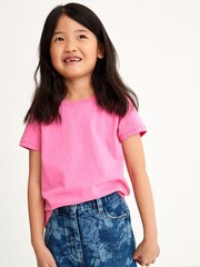 Pink/Pink 100% Cotton T-Shirt (3-16yrs) - Image 1 of 8