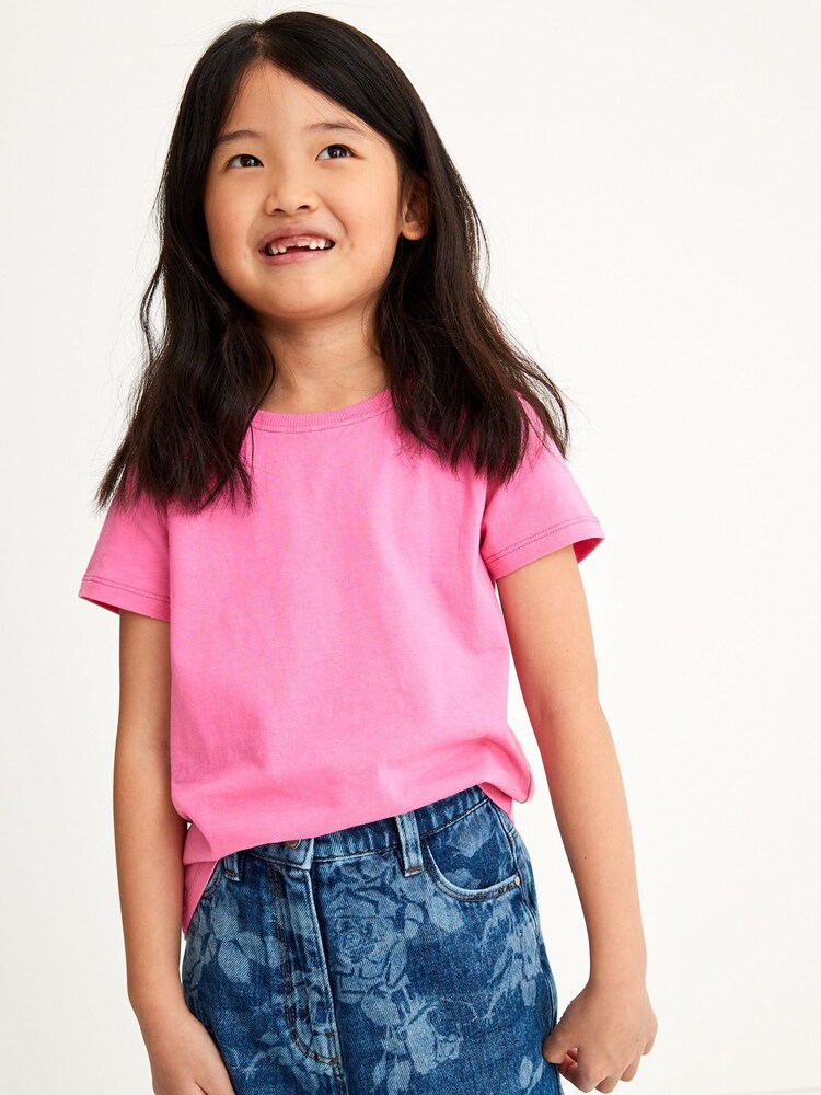 Pink/Pink 100% Cotton T-Shirt (3-16yrs) - Image 1 of 8
