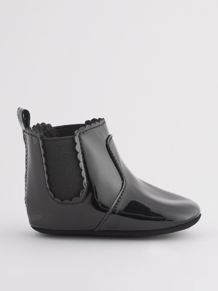 Black Patent Chelsea Baby Boots (0-24mths) - Image 2 of 7