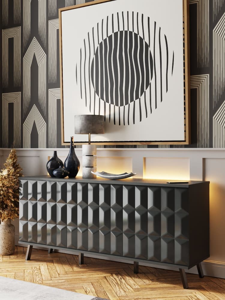 Frank Olsen Grey Elevate Smart LED Sideboard - Image 1 of 5