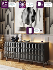 Frank Olsen Grey Elevate Smart LED Sideboard - Image 2 of 5