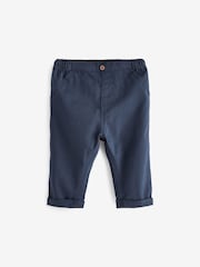 Navy Blue Chino Baby Trousers - Image 1 of 2