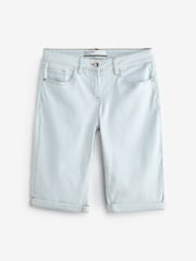 Blue Stripe Denim Knee Shorts - Image 5 of 5