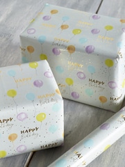 Multi Pastel Balloon 10M Wrapping Paper - Image 1 of 2