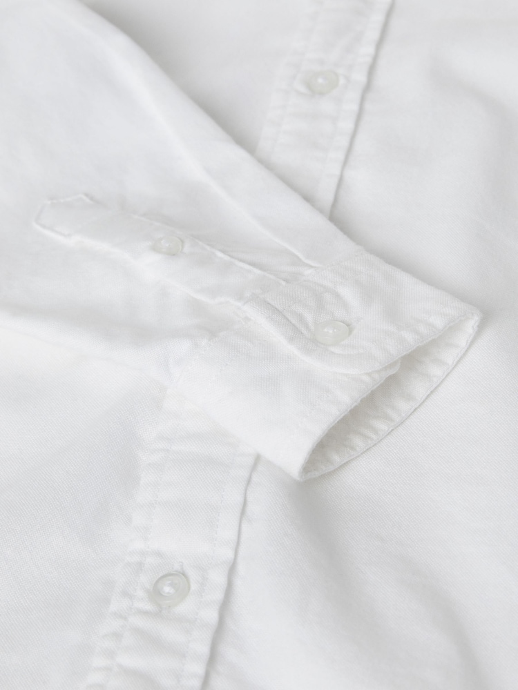 Polarn O. Pyret White Organic Cotton Oxford Shirt - Image 3 of 4