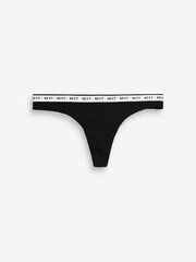 Monochrome Thong Cotton Rich Logo Knickers 7 Pack - Image 1 of 11