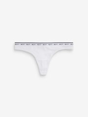 Monochrome Thong Cotton Rich Logo Knickers 7 Pack - Image 3 of 11