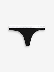 Monochrome Thong Cotton Rich Logo Knickers 7 Pack - Image 6 of 11