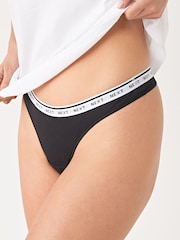 Monochrome Thong Cotton Rich Logo Knickers 7 Pack - Image 8 of 11