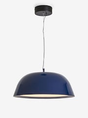 Jasper Conran London Blue Domed Pendant With Diffuser - Image 1 of 6