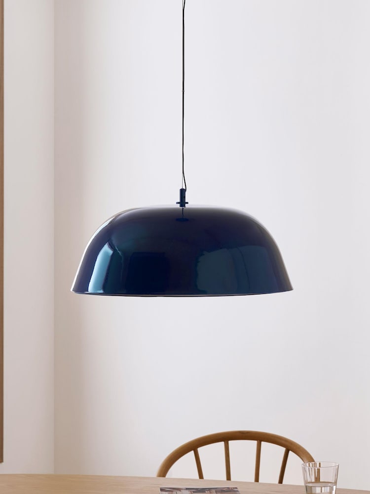 Jasper Conran London Blue Domed Pendant With Diffuser - Image 2 of 6