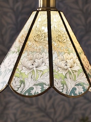 Morris & Co Green Chrysanthemum Glass Pendant Light - Image 3 of 5