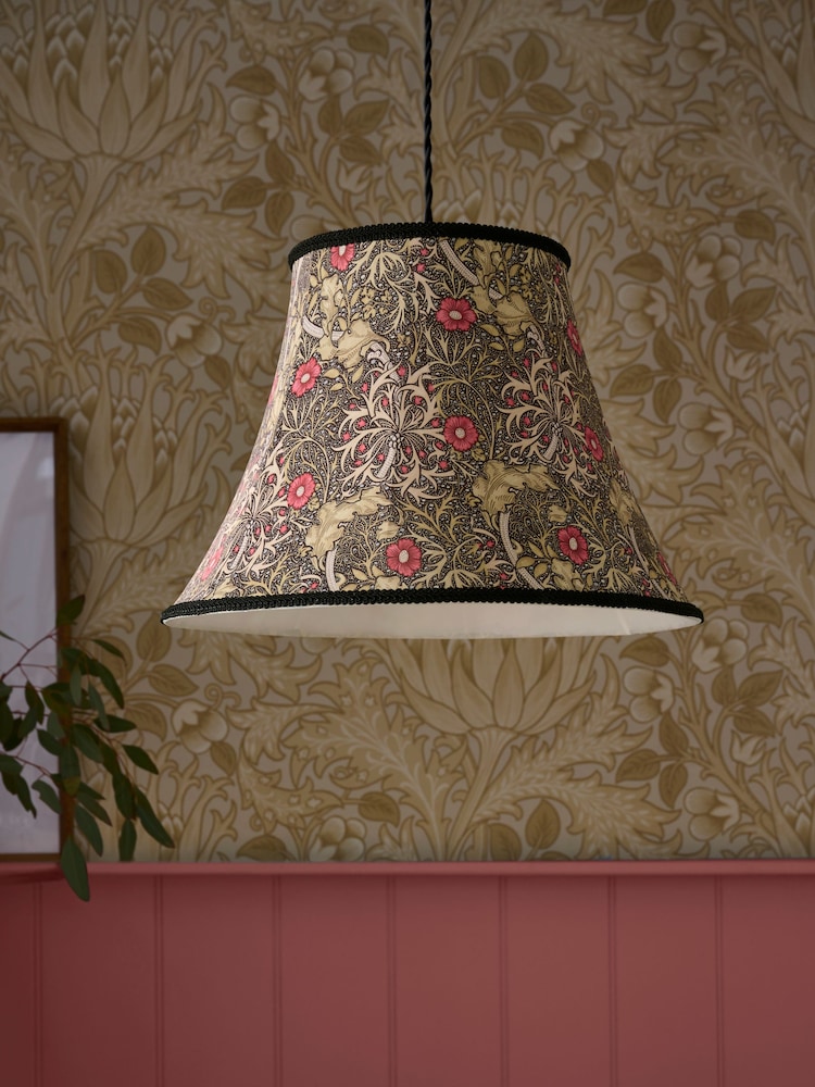 Morris & Co Black Seaweed Lamp Shade - Image 2 of 5