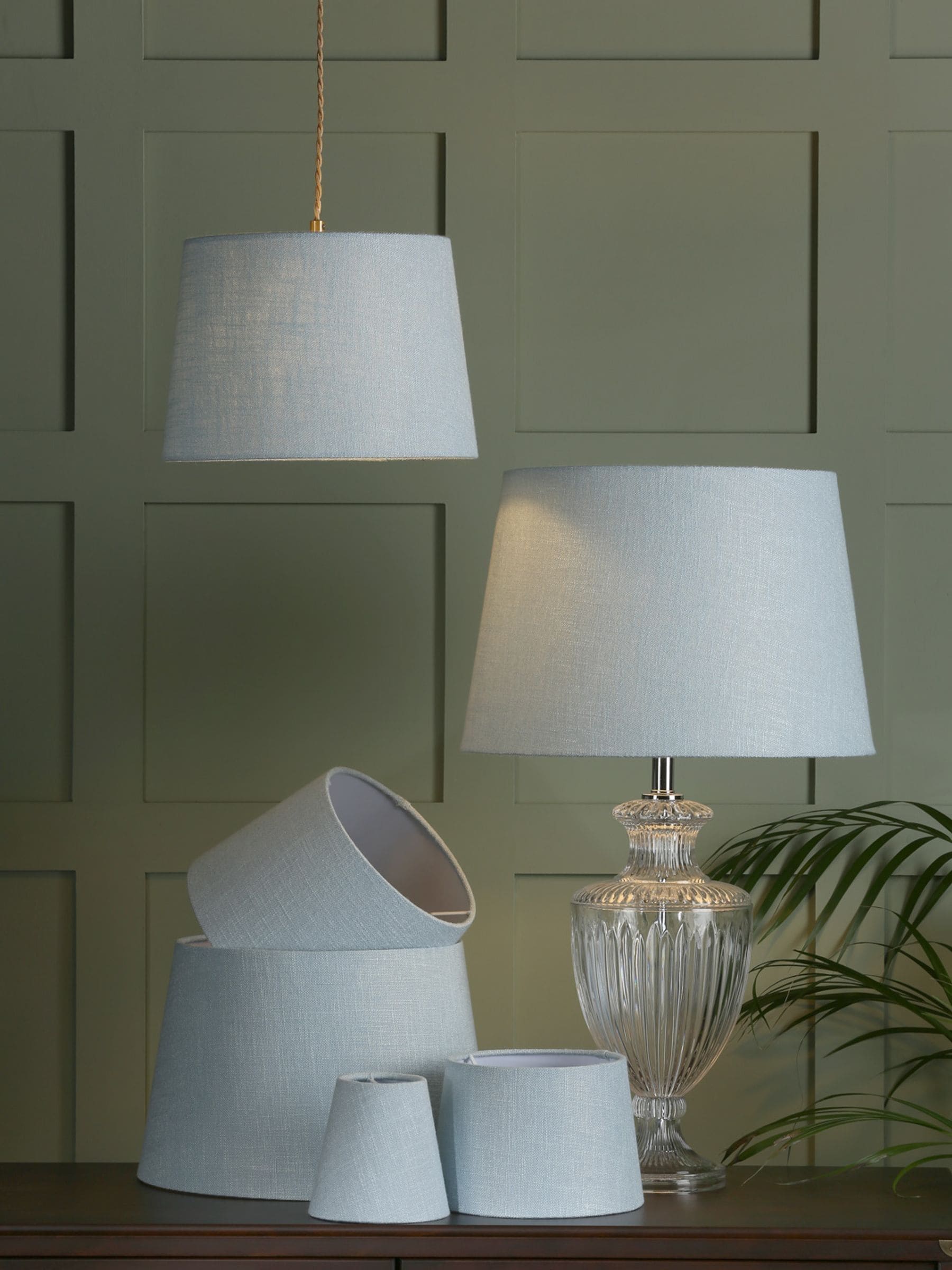 Duck egg blue lamp shade next outlet