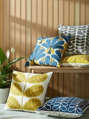 Orla Kiely Blue Bright Honey Bee Cushion - Image 1 of 2