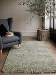 Sage Green Premium Cosy Shaggy Rug - Image 1 of 8