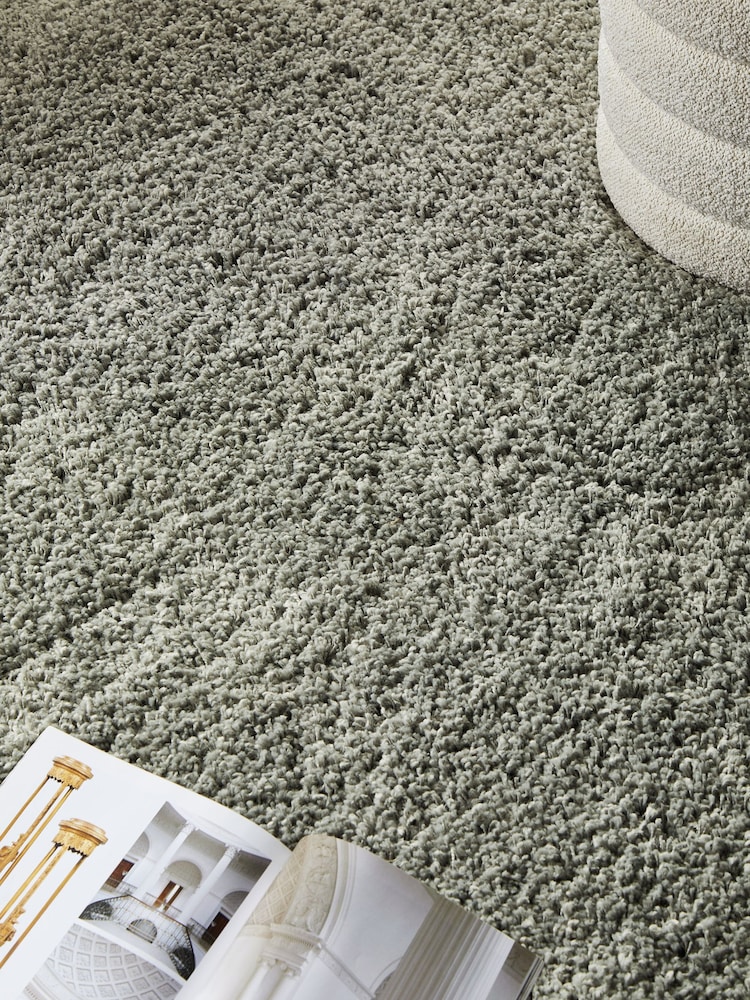 Sage Green Premium Cosy Shaggy Rug - Image 5 of 8