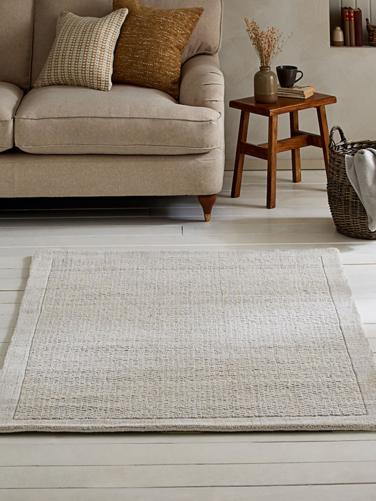 Silver Grey Florence Border Rug - Image 1 of 5