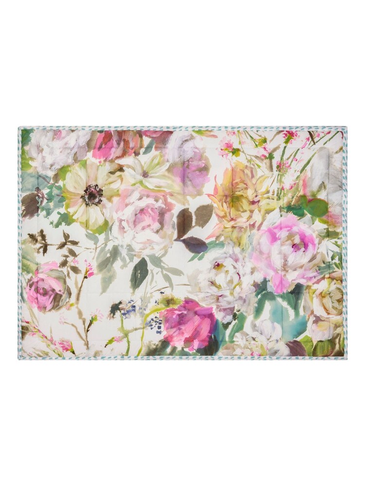 Designers Guild Pink Palissy 100% Cotton Throw - Image 2 of 2