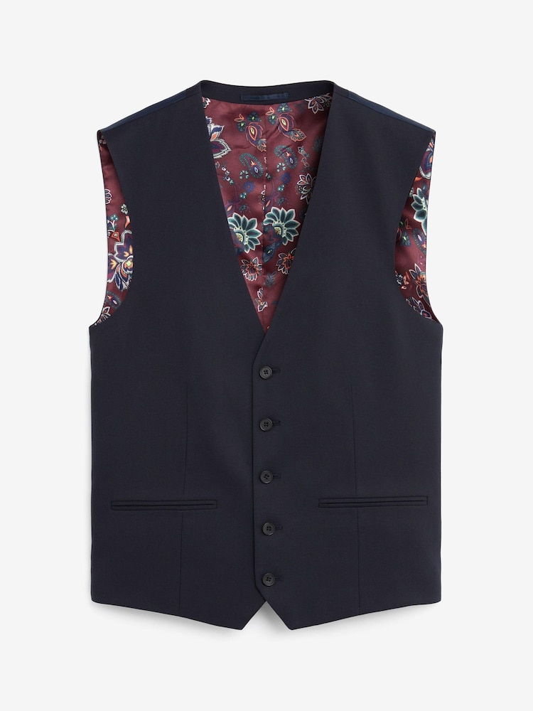 Navy Blue 100% wool suit: waistcoat - Image 1 of 4 Navy Blue 100% wool suit: waistcoat - Image 1 of 4