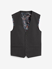 Charcoal Grey 100% wool suit: waistcoat - Image 1 of 5