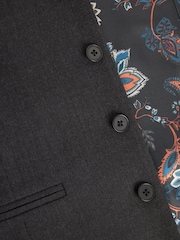 Charcoal Grey 100% wool suit: waistcoat - Image 4 of 5
