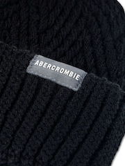 Svart - Abercrombie & Fitch Pom Beanie & Gloves Set - Bild 3 av 3