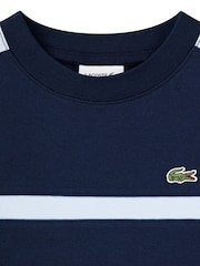 Lacoste Blue Colorblock Stripe T-Shirt - Image 3 of 3