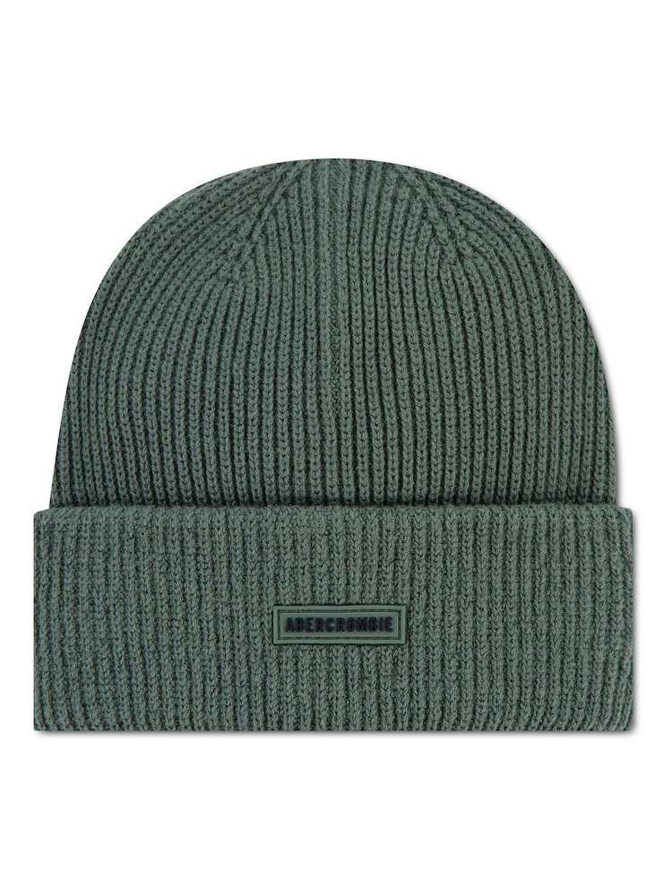 Abercrombie & Fitch Green Essential Beanie & Glove Set - Image 1 of 3 Abercrombie & Fitch Green Essential Beanie & Glove Set - Image 1 of 3