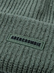 Abercrombie & Fitch Green Essential Beanie & Glove Set - Image 3 of 3