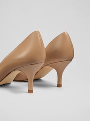 LK Bennett Hazel Beige Hazel Leather D'orsay Courts - Image 4 of 4