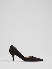 LK Bennett Black Suede D'orsay Hazel Courts - Image 1 of 4