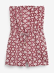 Burgundy Red Bandeau Playsuit - Image 5 of 5