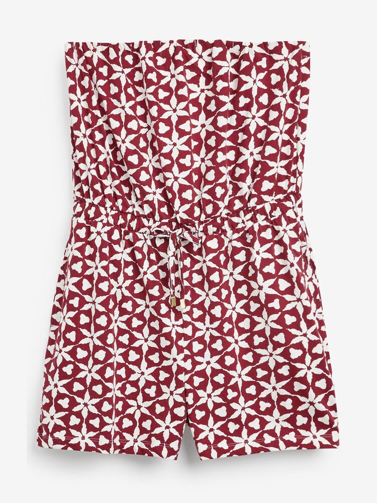 Burgundy Red Bandeau Playsuit - Image 5 of 5