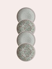 Laura Ashley Set of 4 Green Wild Clematis Petit Fours - Image 3 of 3