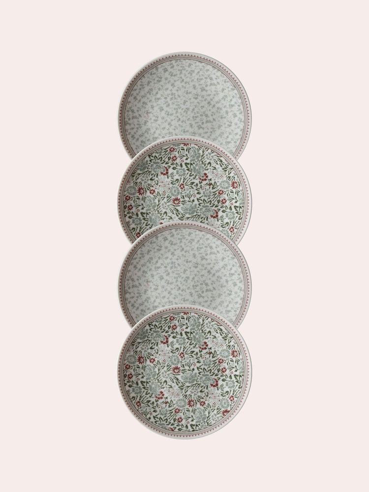 Laura Ashley Set of 4 Green Wild Clematis Petit Fours - Image 3 of 3