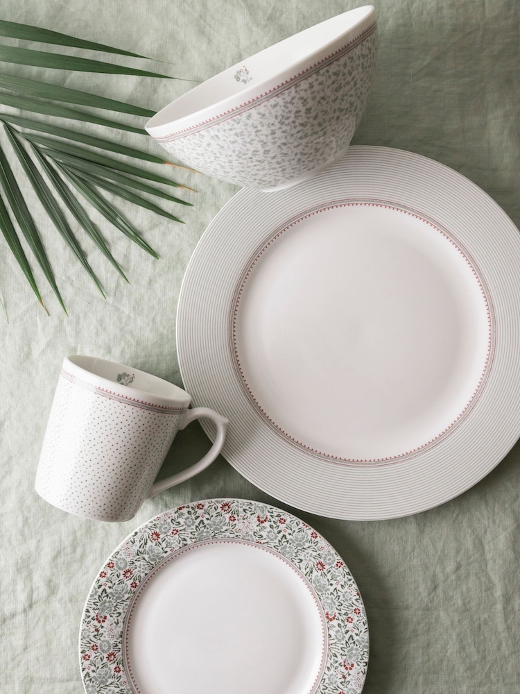 Laura Ashley 16 Piece Green Wild Clematis Collectables Dinner Set - Image 1 of 3